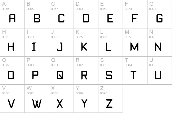 Epyval uppercase A-Z preview