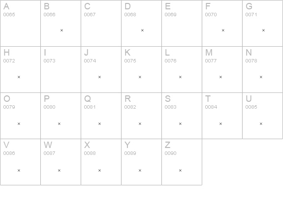 EquestrienneBoldTab uppercase A-Z preview
