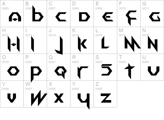 EQUINOX uppercase A-Z preview