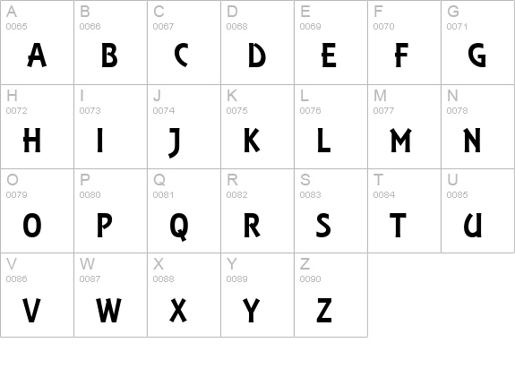 Equinox Com uppercase A-Z preview
