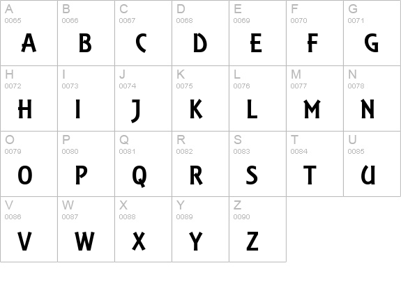 Equinox LET uppercase A-Z preview