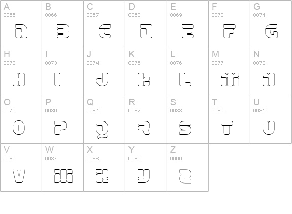EraserFiveGuage uppercase A-Z preview