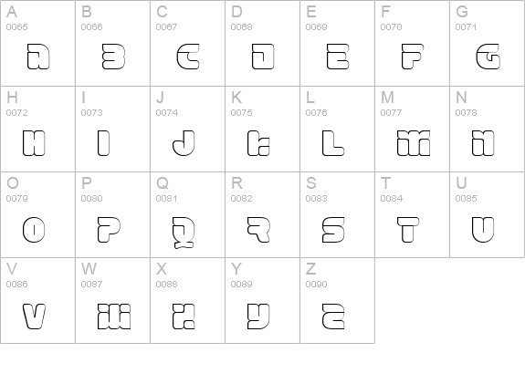 EraserShade uppercase A-Z preview