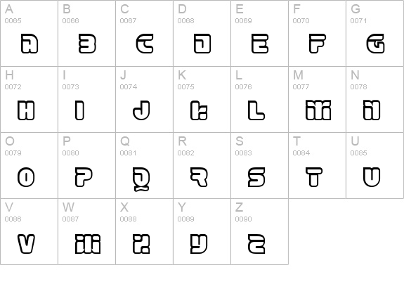 EraserTenGuage uppercase A-Z preview