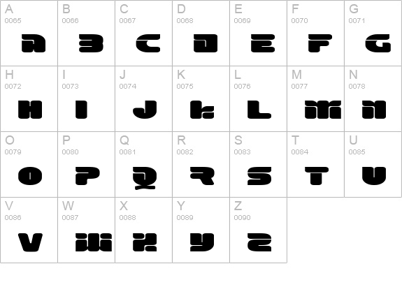 EraserXtend uppercase A-Z preview