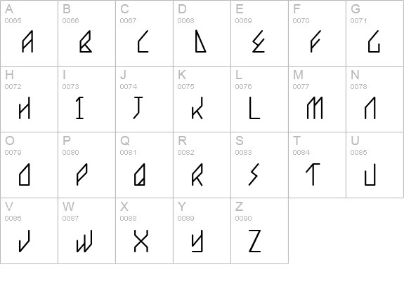 Ergonome uppercase A-Z preview