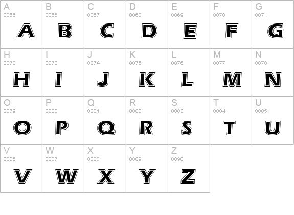 ErieContour uppercase A-Z preview