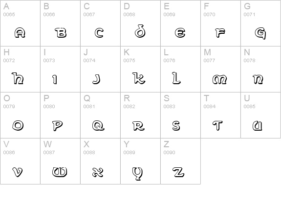 Erin Go Bragh 3D uppercase A-Z preview