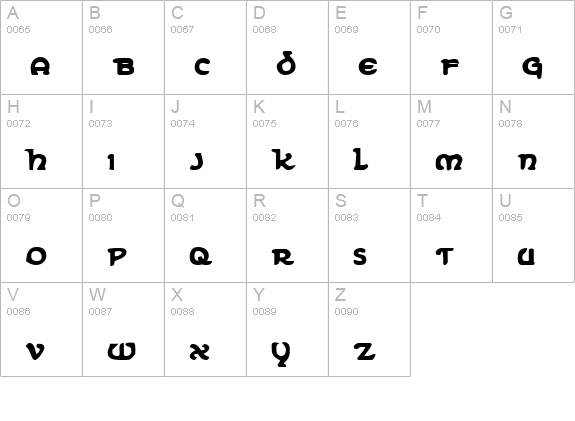 Erin Go Bragh Bold uppercase A-Z preview