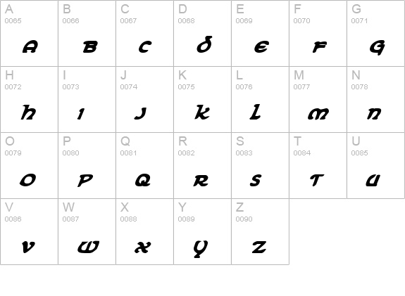 Erin Go Bragh Bold Italic uppercase A-Z preview