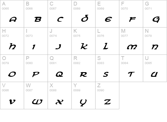 Erin Go Bragh ExpandItalic uppercase A-Z preview