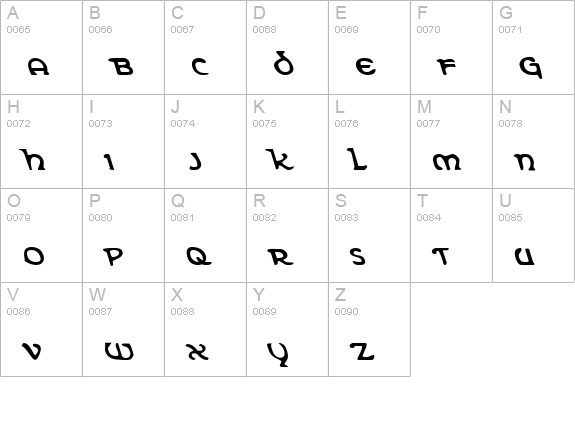 Erin Go Bragh Leftalic uppercase A-Z preview