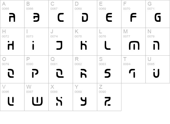 Eroded 2020 uppercase A-Z preview