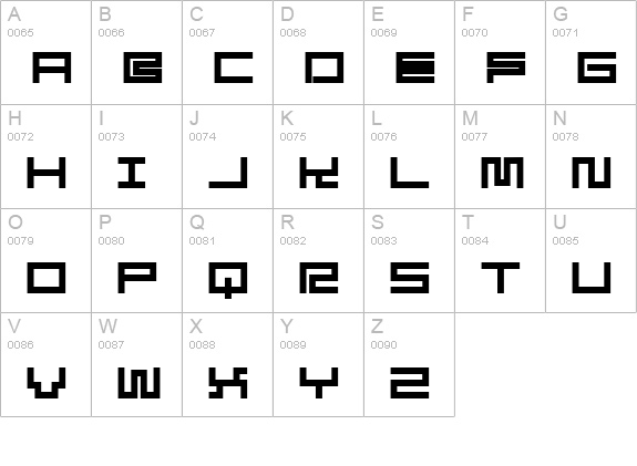 ES Bold uppercase A-Z preview