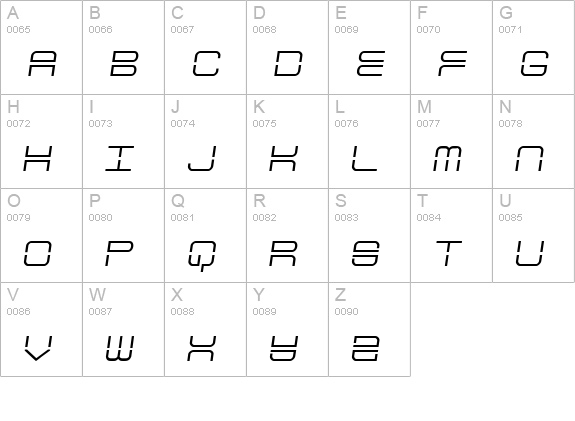 Escapade uppercase A-Z preview