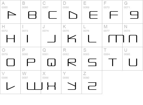 Escape Artist Extended uppercase A-Z preview