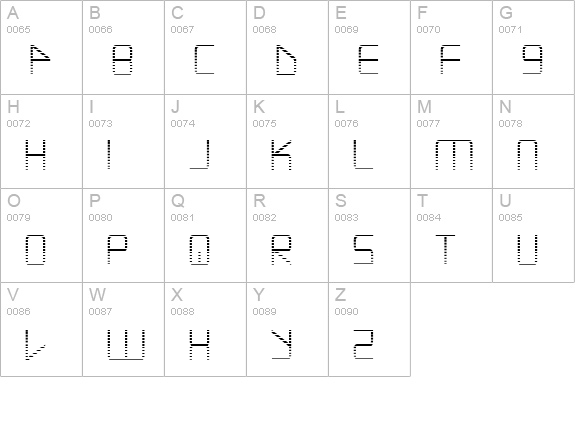 Escape Artist Gradient uppercase A-Z preview