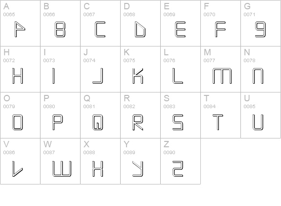 Escape Artist Shadow uppercase A-Z preview