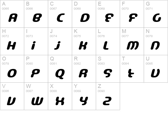 Escape-Bold uppercase A-Z preview