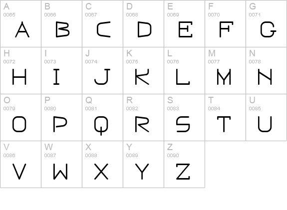 Escape Pod Normal uppercase A-Z preview