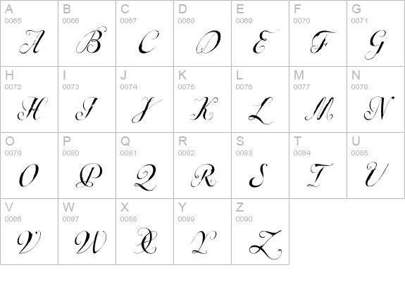 Escrita-Principal uppercase A-Z preview