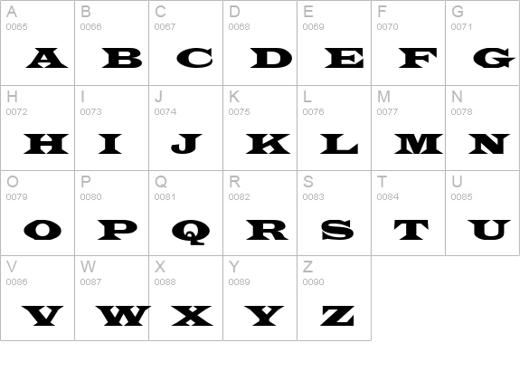 Espana Normal uppercase A-Z preview