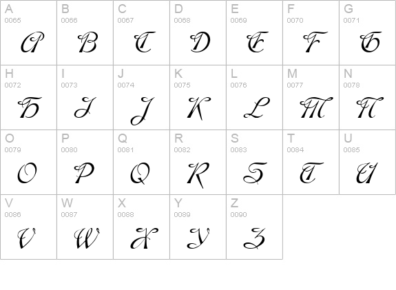 Esperanza™ uppercase A-Z preview