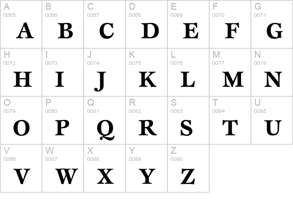 EspritBold uppercase A-Z preview