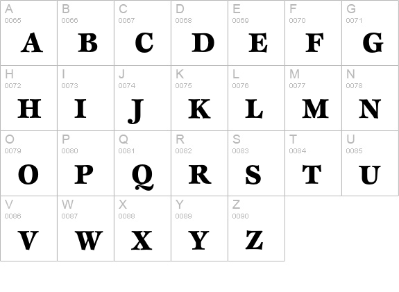 EspritEF-Black uppercase A-Z preview