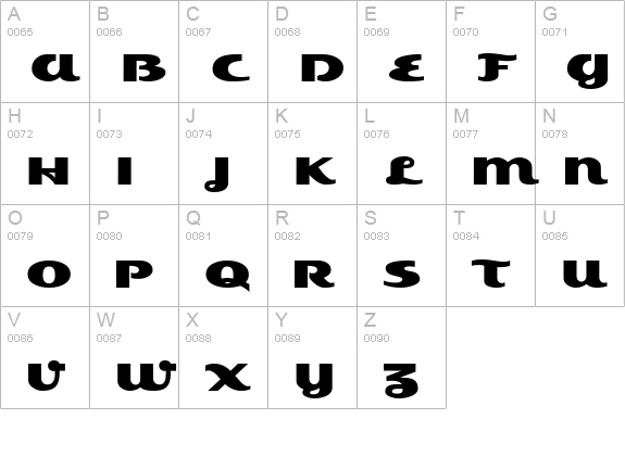 Esquivel uppercase A-Z preview
