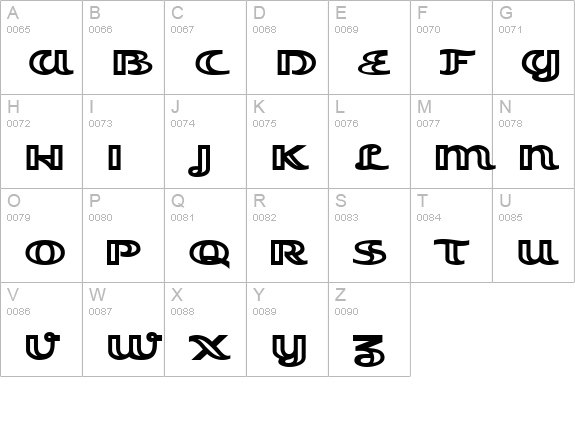 EsquivelEngraved uppercase A-Z preview