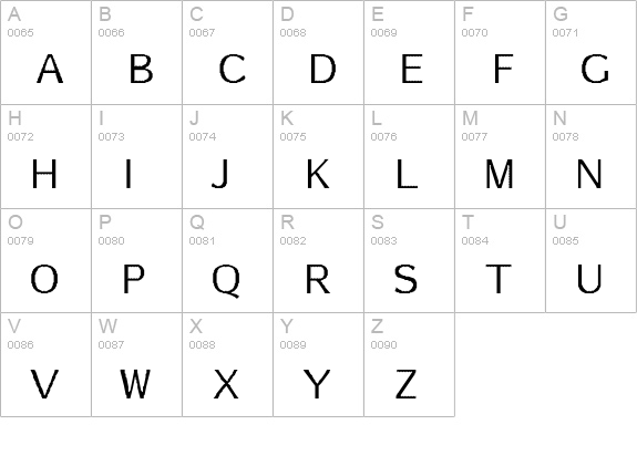 Essay-Normal uppercase A-Z preview