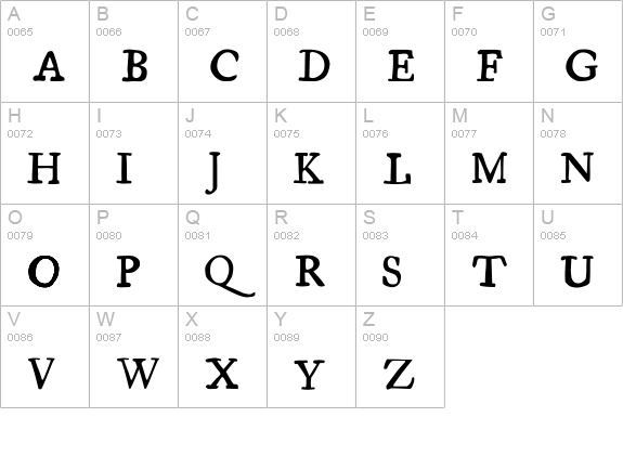 Essays 1743 uppercase A-Z preview