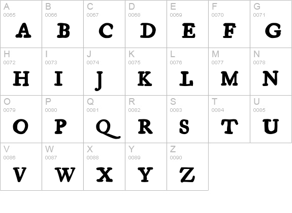 Essays 1743 Bold uppercase A-Z preview