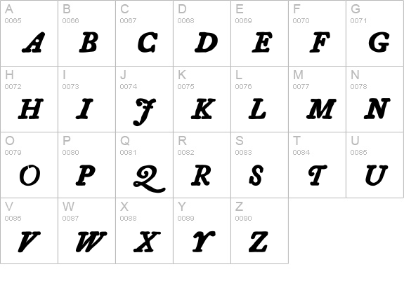 Essays 1743 Bold Italic uppercase A-Z preview