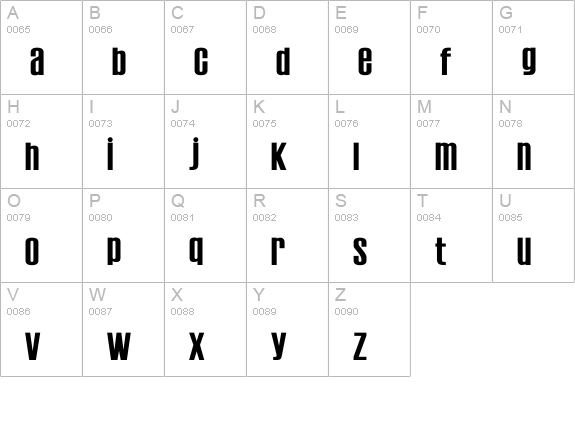 Establo uppercase A-Z preview