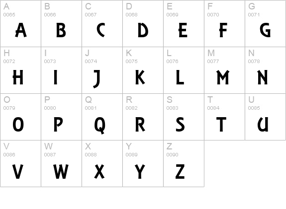Estelle Black SF uppercase A-Z preview