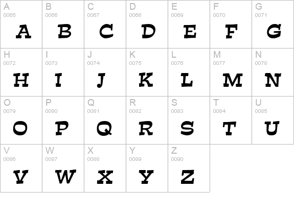 Estro MN uppercase A-Z preview