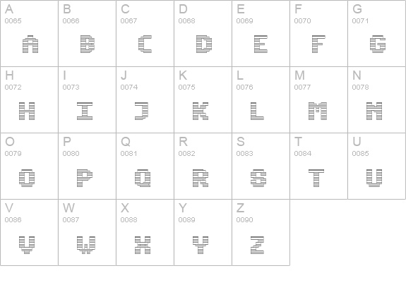 Estrogen-Pill uppercase A-Z preview