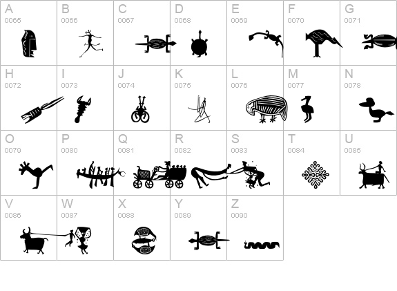 EthnoFont uppercase A-Z preview