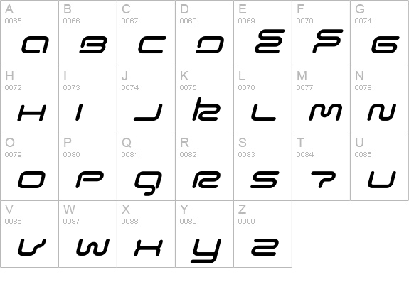 Euphoric-HeavyItalic uppercase A-Z preview