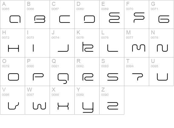 Euphoric-Thin uppercase A-Z preview
