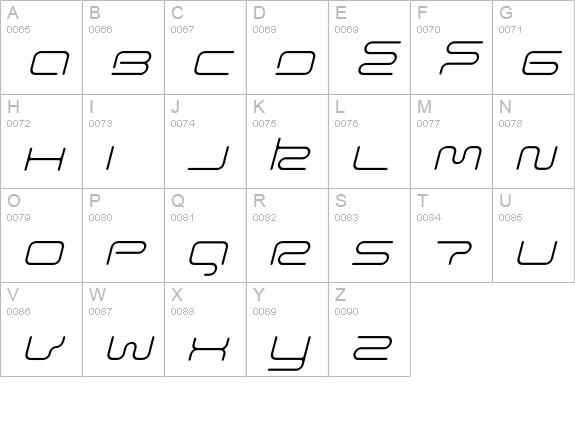 Euphoric-ThinItalic uppercase A-Z preview