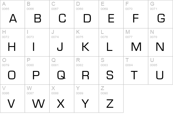 Eurasia-Regular uppercase A-Z preview