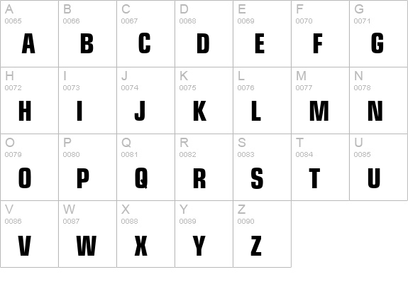 EurasiaCd-Bold uppercase A-Z preview
