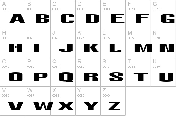 Euratom uppercase A-Z preview