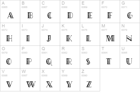 Eureka uppercase A-Z preview