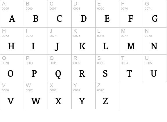 Eureka Medium uppercase A-Z preview