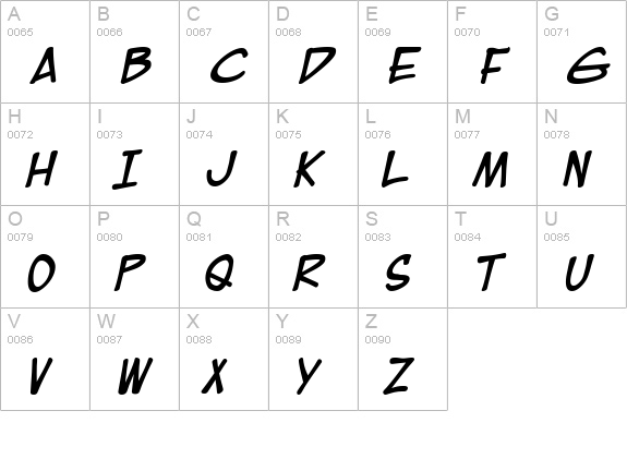 EuroComic Bold uppercase A-Z preview