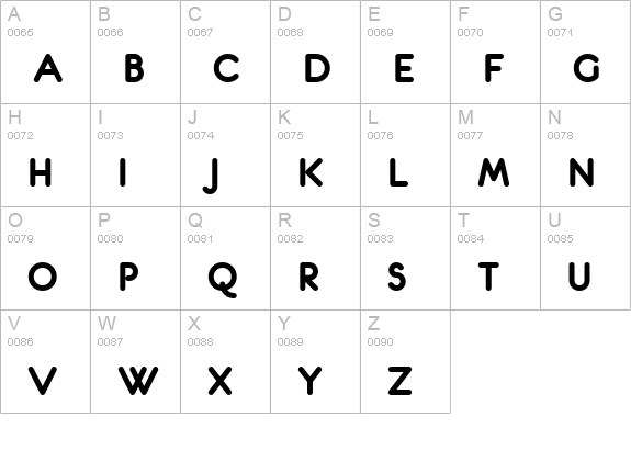 eurofurence bold uppercase A-Z preview
